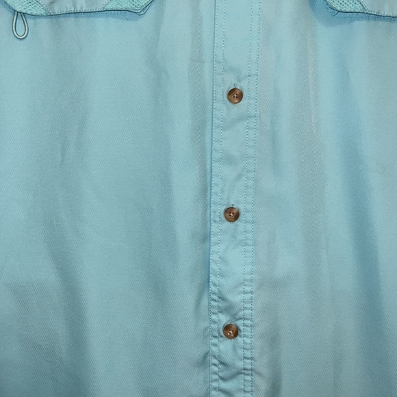 Rugged earth outfitters men’s 100% polyester shirt, sz large EUC Teal - Picture 5 of 10